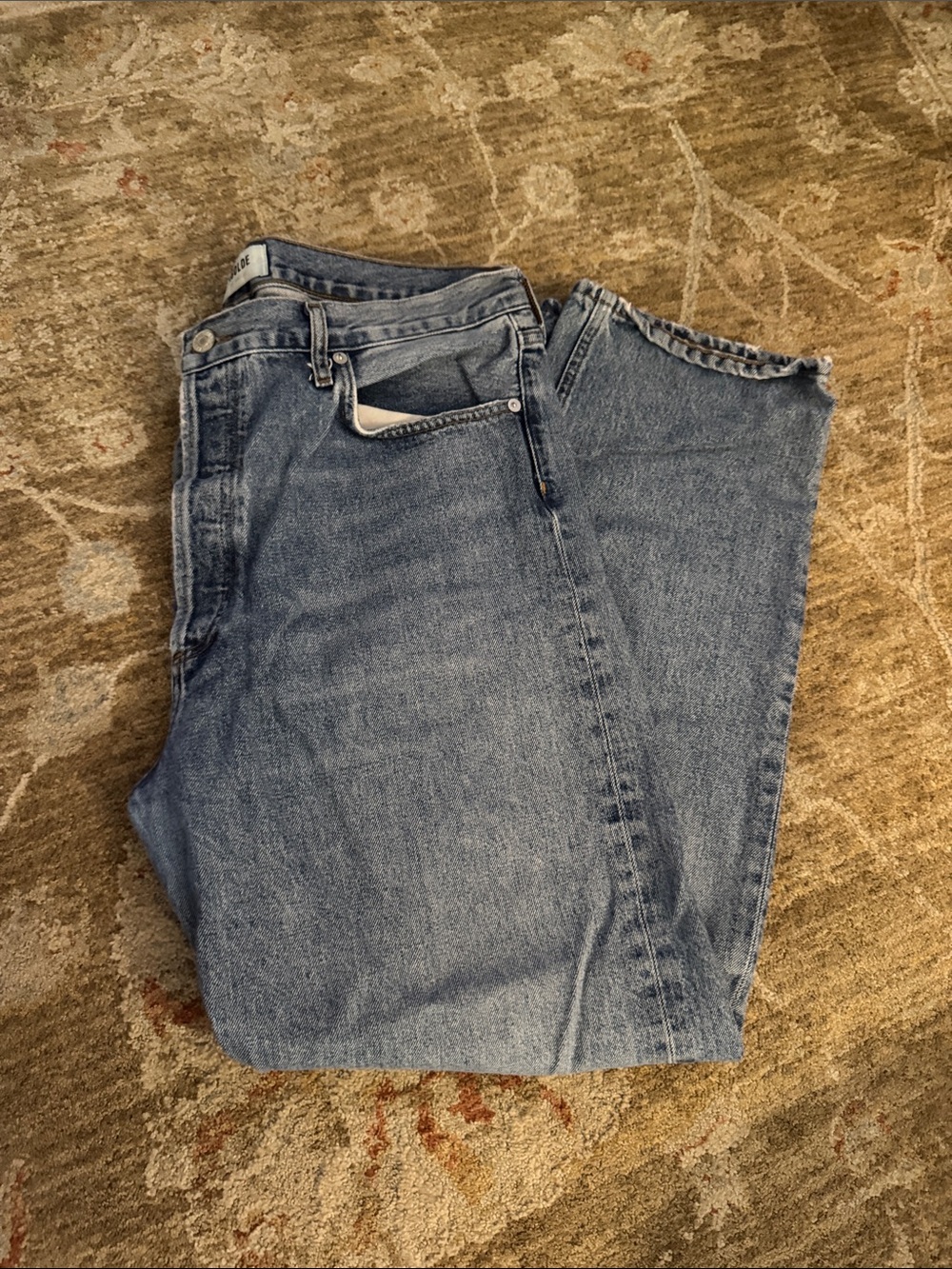 AGOLDE Womens 90s Jean Mid Rise Straight Jeans